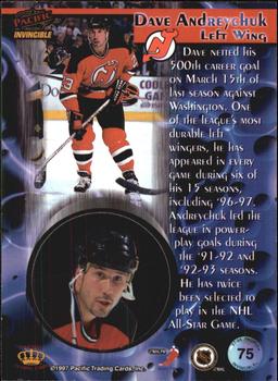 1997-98 Pacific Invincible #75 Dave Andreychuk Back