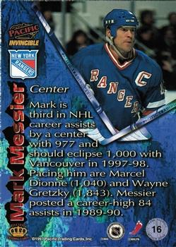 1997-98 Pacific Invincible - Attack Zone #16 Mark Messier Back