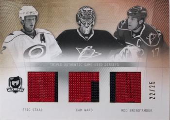 2009-10 Upper Deck The Cup - Trios #CT-BSW Cam Ward / Eric Staal / Rod Brind'Amour Front