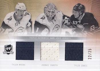 2009-10 Upper Deck The Cup - Trios #CT-EME Tyler Ennis / Jhonas Enroth / Tyler Myers  Front