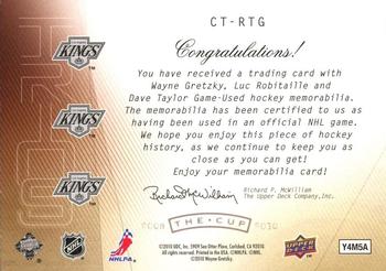 2009-10 Upper Deck The Cup - Trios #CT-RTG Luc Robitaille / Dave Taylor / Wayne Gretzky  Back