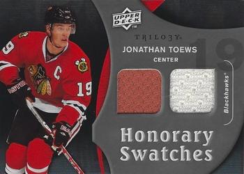 2009-10 Upper Deck Trilogy - Honorary Swatches #HS-JT Jonathan Toews  Front
