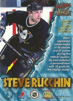 1997-98 Pacific Paramount #5 Steve Rucchin Back