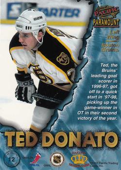 1997-98 Pacific Paramount #12 Ted Donato Back