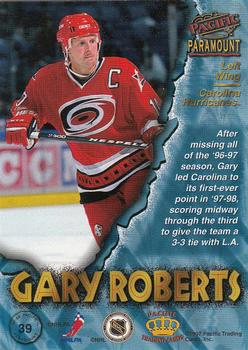 1997-98 Pacific Paramount #39 Gary Roberts Back
