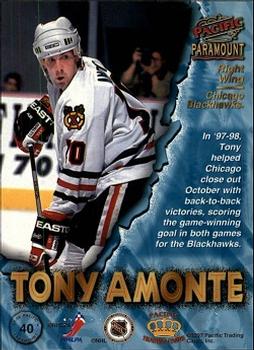 1997-98 Pacific Paramount #40 Tony Amonte Back