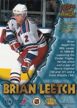 1997-98 Pacific Paramount #118 Brian Leetch Back