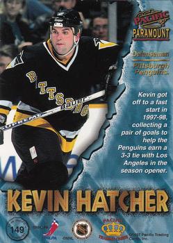 1997-98 Pacific Paramount #149 Kevin Hatcher Back