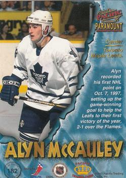1997-98 Pacific Paramount #182 Alyn McCauley Back