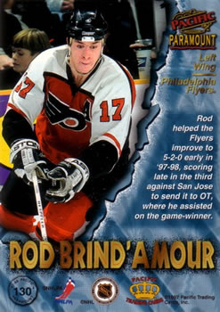 1997-98 Pacific Paramount #130 Rod Brind'Amour Back