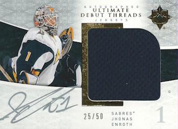 2009-10 Upper Deck Ultimate Collection - Debut Threads Autographs #SDT-JE Jhonas Enroth  Front