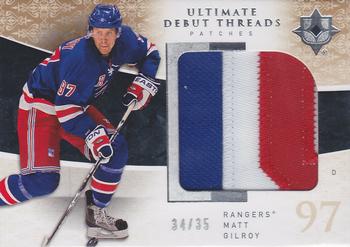 2009-10 Upper Deck Ultimate Collection - Debut Threads Patches #UDT-MG Matt Gilroy  Front