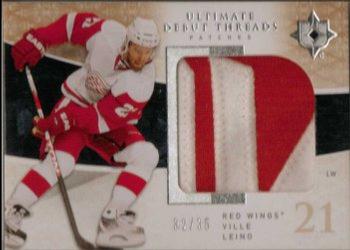 2009-10 Upper Deck Ultimate Collection - Debut Threads Patches #UDT-VL Ville Leino  Front