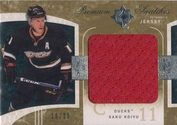 2009-10 Upper Deck Ultimate Collection - Premium Swatches #PS-SK Saku Koivu  Front
