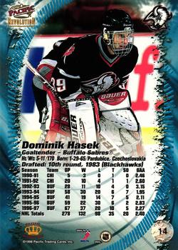 1997-98 Pacific Revolution #14 Dominik Hasek Back