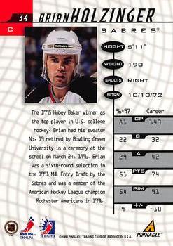 1997-98 Pinnacle Be a Player #34 Brian Holzinger Back