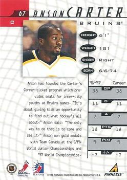 1997-98 Pinnacle Be a Player #67 Anson Carter Back