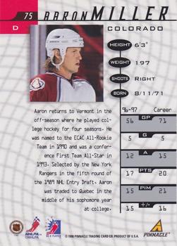 1997-98 Pinnacle Be a Player #75 Aaron Miller Back