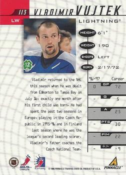 1997-98 Pinnacle Be a Player #113 Vladimir Vujtek Back