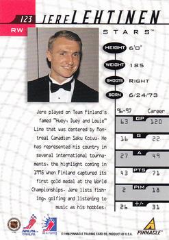 1997-98 Pinnacle Be a Player #123 Jere Lehtinen Back