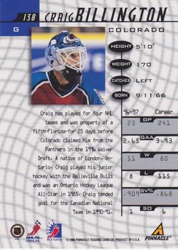 1997-98 Pinnacle Be a Player #138 Craig Billington Back
