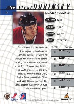 1997-98 Pinnacle Be a Player #166 Steve Dubinsky Back