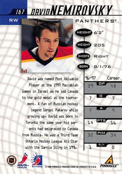 1997-98 Pinnacle Be a Player #167 David Nemirovsky Back