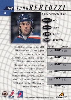 1997-98 Pinnacle Be a Player #168 Todd Bertuzzi Back