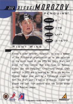 1997-98 Pinnacle Be a Player #212 Alexei Morozov Back