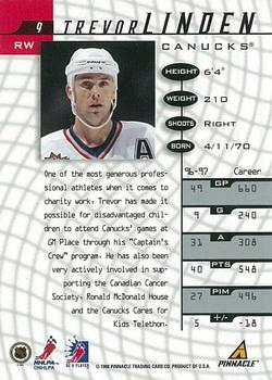 1997-98 Pinnacle Be a Player #9 Trevor Linden Back