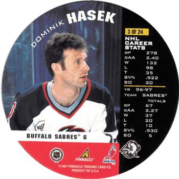 1997-98 Pinnacle Inside - Stoppers #3 Dominik Hasek Back