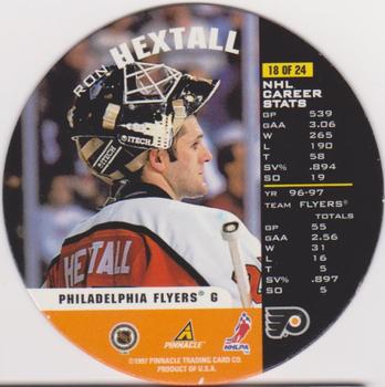 1997-98 Pinnacle Inside - Stoppers #18 Ron Hextall Back