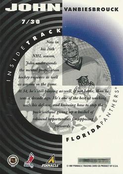 1997-98 Pinnacle Inside - Inside Track #7 John Vanbiesbrouck Back
