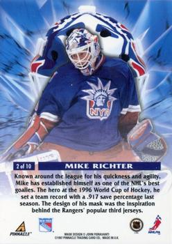 1997-98 Pinnacle - Masks #2 Mike Richter Back