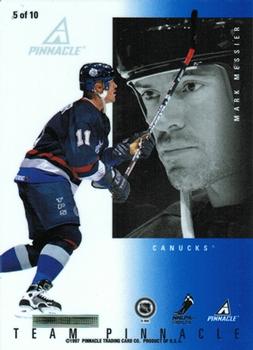 1997-98 Pinnacle - Team Pinnacle Dufex Front #5 Eric Lindros / Mark Messier Back