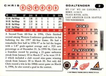1997-98 Score #2 Chris Osgood Back