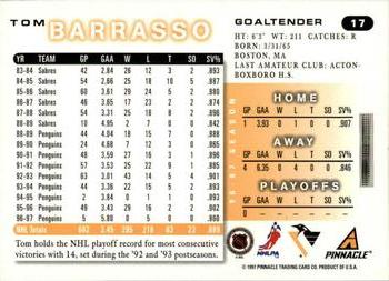 1997-98 Score #17 Tom Barrasso Back