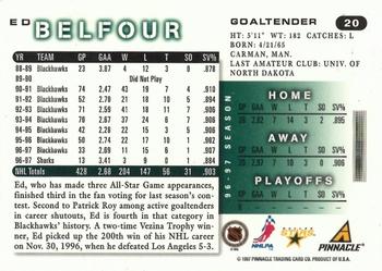 1997-98 Score #20 Ed Belfour Back