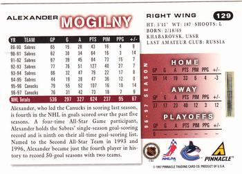 1997-98 Score #129 Alexander Mogilny Back