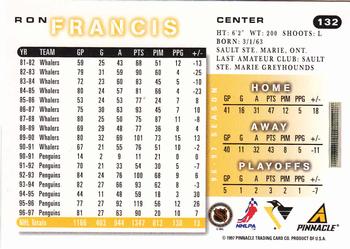 1997-98 Score #132 Ron Francis Back
