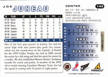 1997-98 Score #140 Joe Juneau Back