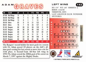1997-98 Score #142 Adam Graves Back