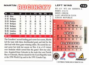 1997-98 Score #152 Martin Rucinsky Back
