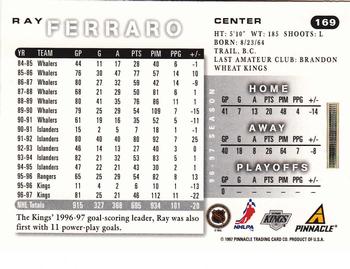 1997-98 Score #169 Ray Ferraro Back