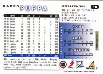 1997-98 Score #18 Daren Puppa Back