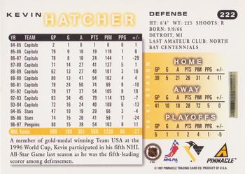 1997-98 Score #222 Kevin Hatcher Back