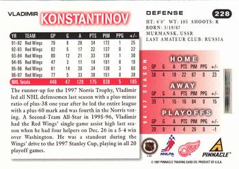 1997-98 Score #228 Vladimir Konstantinov Back
