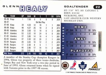 1997-98 Score #22 Glenn Healy Back