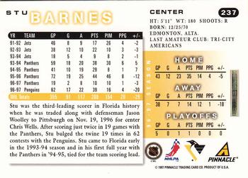 1997-98 Score #237 Stu Barnes Back