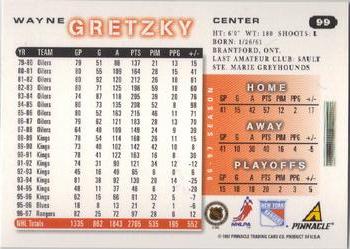 1997-98 Score #99 Wayne Gretzky Back